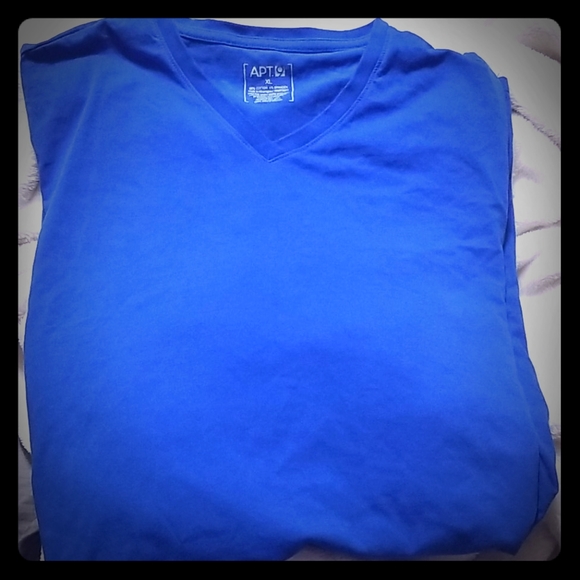 Blue V Neck Shirt - Picture 1 of 3